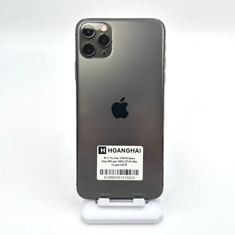 iPhone 11 Pro Max 256GB Space Gray 98% pin 100% Quốc tế Apple (Thay pin chính hãng Apple - Đốm camera 1x)