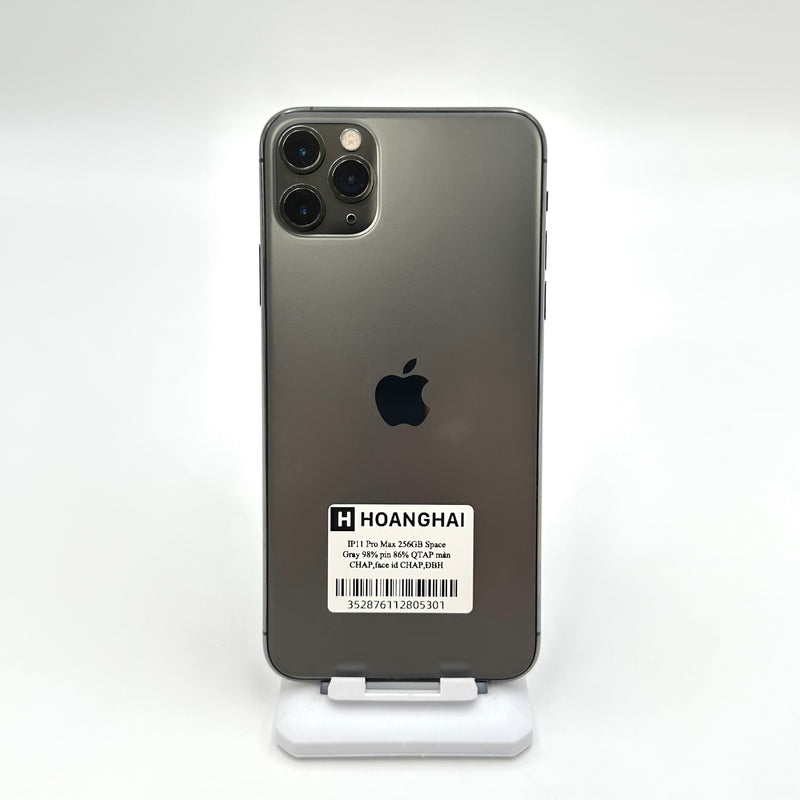 iPhone 11 Pro Max 256GB Space Gray 98% pin 86% DBH Quốc tế Apple (Thay Màn hình, Camera Truedepth chính hãng Apple)