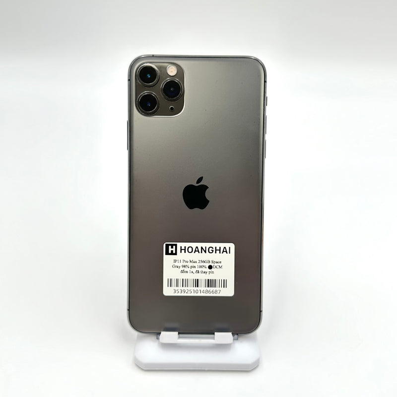 iPhone 11 Pro Max 256GB Space Gray 98% pin 100% Máy đã trả hết tiền mạng dùng như Quốc tế Apple (Đã thay pin - Đốm camera 1x)