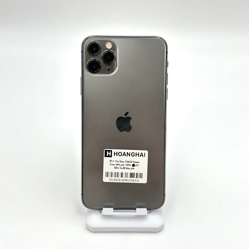 iPhone 11 Pro Max 256GB Space Gray 98% pin 100% Máy đã trả hết tiền mạng dùng như Quốc tế Apple (Đã thay pin - Đốm camera 2x)