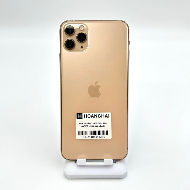 iPhone 11 Pro Max 256GB Gold 98% pin 90% Quốc tế Apple (Thay màn chính hãng Apple - Máy có xước)