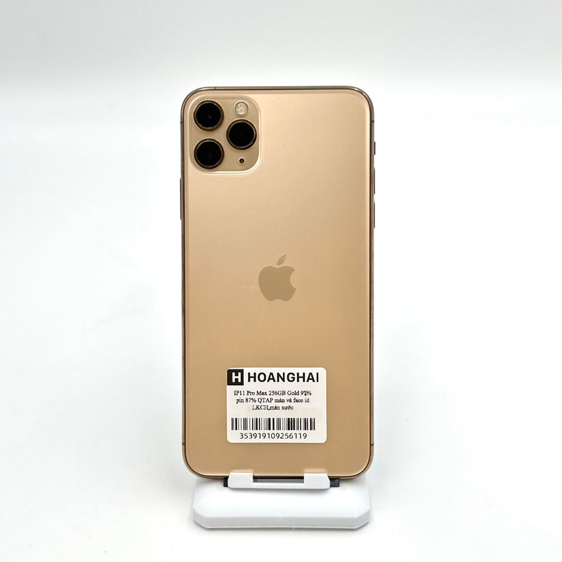 iPhone 11 Pro Max 256GB Gold 97% pin 87%  Quốc tế Apple (Thay màn hình và Camera Truedepth chính hãng Apple - Màn xước)