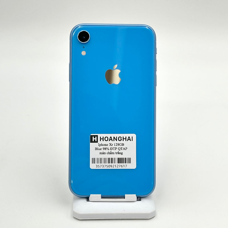 iPhone XR 128GB Blue 98% pin 100%  Quốc tế Apple (Đã thay pin - Màn đốm trắng)