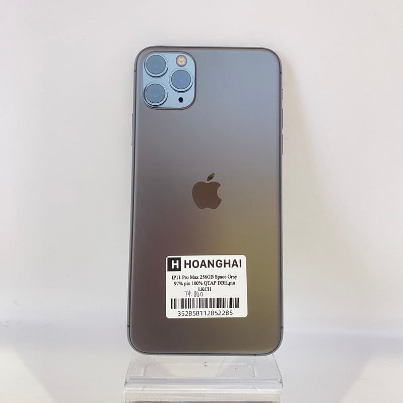 iPhone 11 Pro Max 256GB Space Gray 97% pin 100% DBH Quốc tế Apple (Thay pin chính hãng Apple - Xước màn nhẹ)