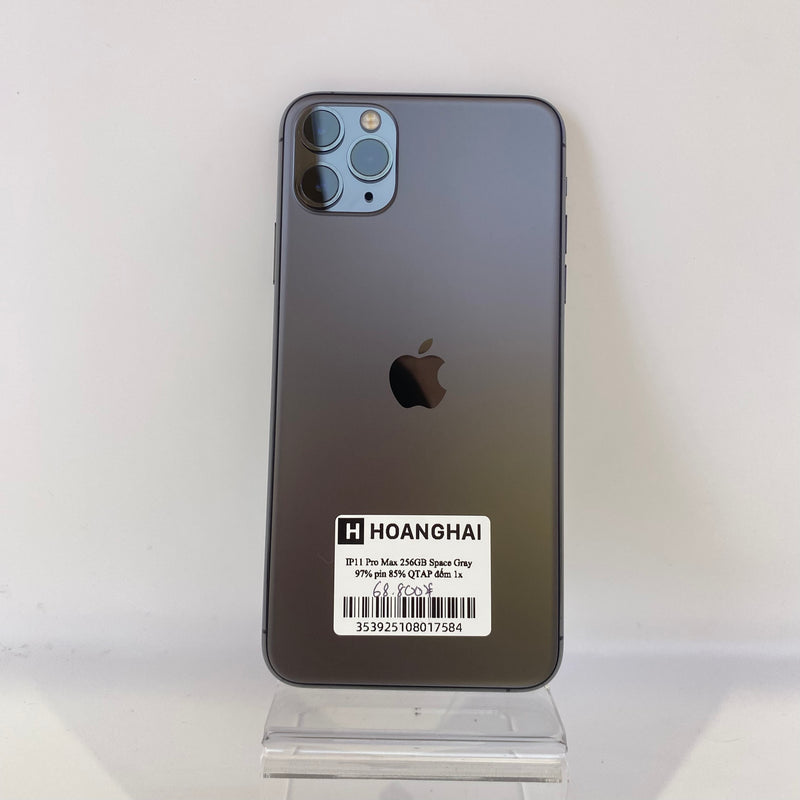 iPhone 11 Pro Max 256GB Space Gray 97% pin 85% Quốc tế Apple (Xước màn nhẹ - Đốm Camera 1x)