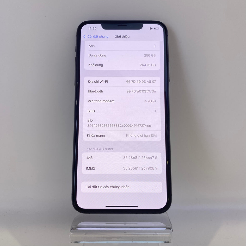 iPhone 11 Pro Max 256GB Space Gray 97% pin 86% DBH Quốc tế Apple (Xước