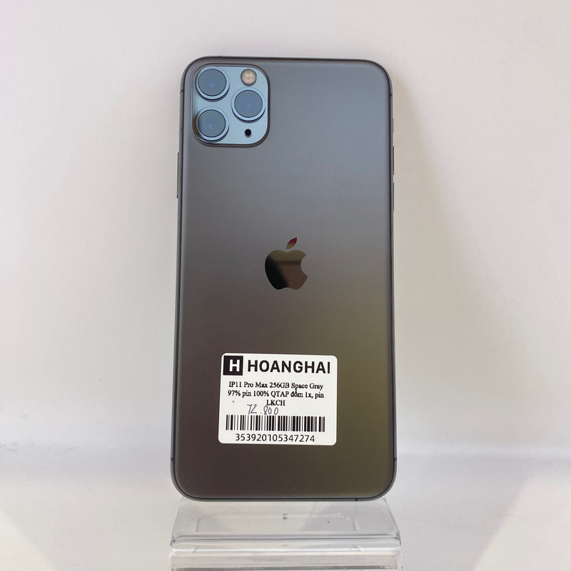 iPhone 11 Pro Max 256GB Space Gray 97% pin 100% Quốc tế Apple (Thay pin chính hãng Apple - Xước màn nhẹ - Đốm Camera 1x)