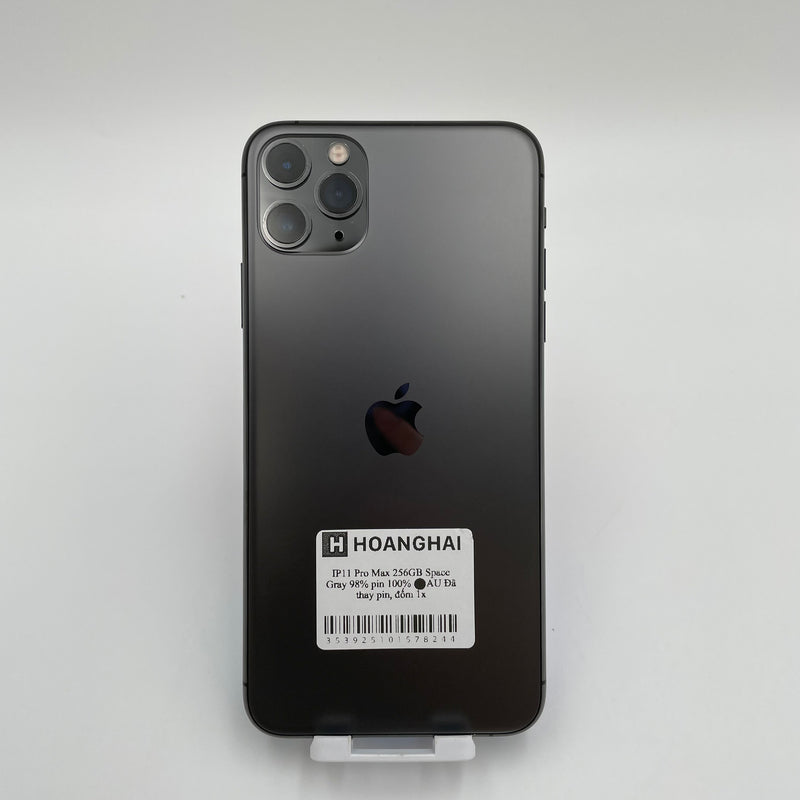 iPhone 11 Pro Max 256GB Space Gray 98% pin 100% Máy đã trả hết tiền mạng dùng như Quốc tế Apple (Đã thay pin - Đốm camera 1x)