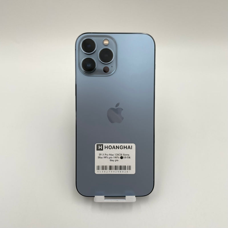 iPhone 13 Pro Max 128GB Sierra Blue 98% pin 100% Máy đã trả hết tiền mạng dùng như Quốc tế Apple (Đã thay pin)