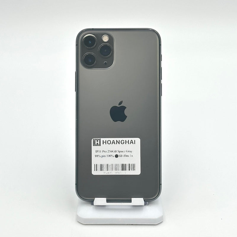 iPhone 11 Pro 256GB Space Gray 98% pin 100% Máy đã trả hết tiền mạng dùng như Quốc tế Apple (Đốm camera 1x - Màn xước nhẹ)