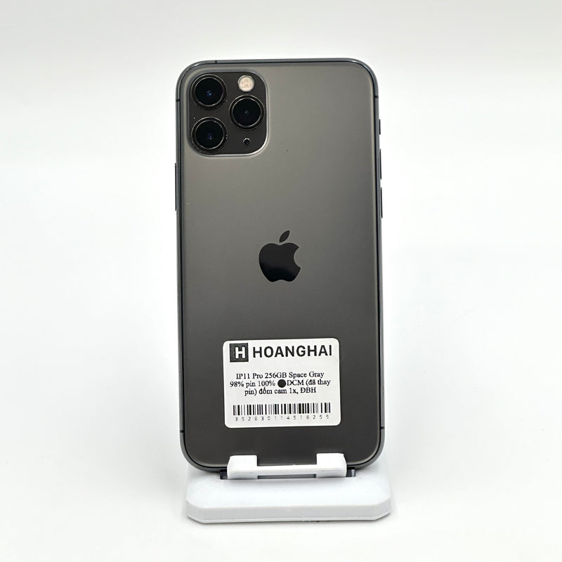 iPhone 11 Pro 256GB Space Gray 98% pin 100% DBH Máy đã trả hết tiền mạng dùng như Quốc tế Apple (Đã thay pin - Đốm camera 1x - Màn xước)