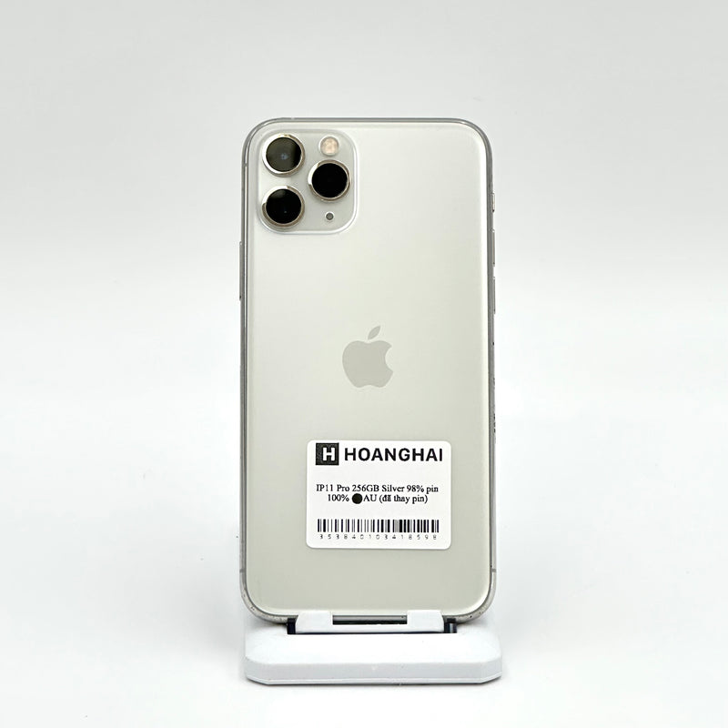 iPhone 11 Pro 256GB Silver 98% pin 100% Máy đã trả hết tiền mạng dùng như Quốc tế Apple (Đã thay pin - Viền xấu)