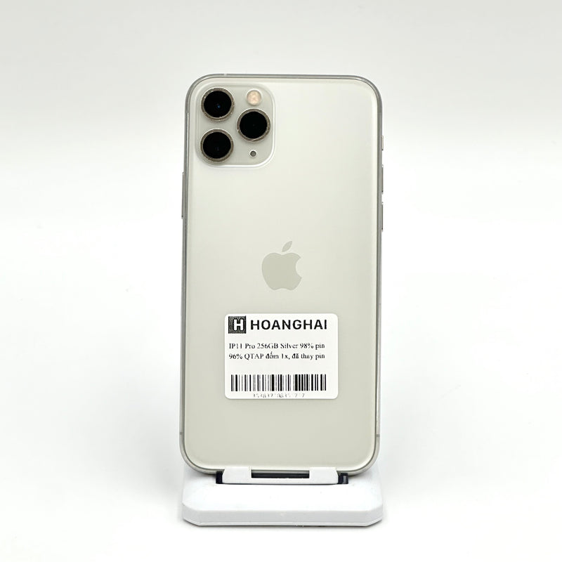 iPhone 11 Pro 256GB Silver 98% pin 96% Quốc tế Apple (Đốm camera 1x - Đã thay pin)