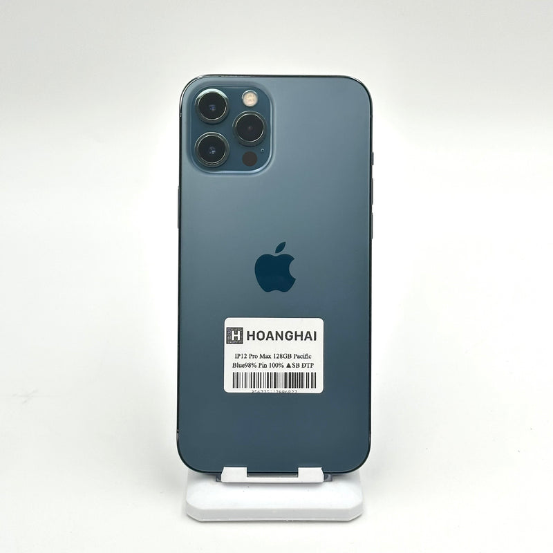 iPhone 12 Pro Max 128GB Pacific Blue 98% pin 100% Quốc tế từ SB (Không dùng sim SB - Đã thay pin)