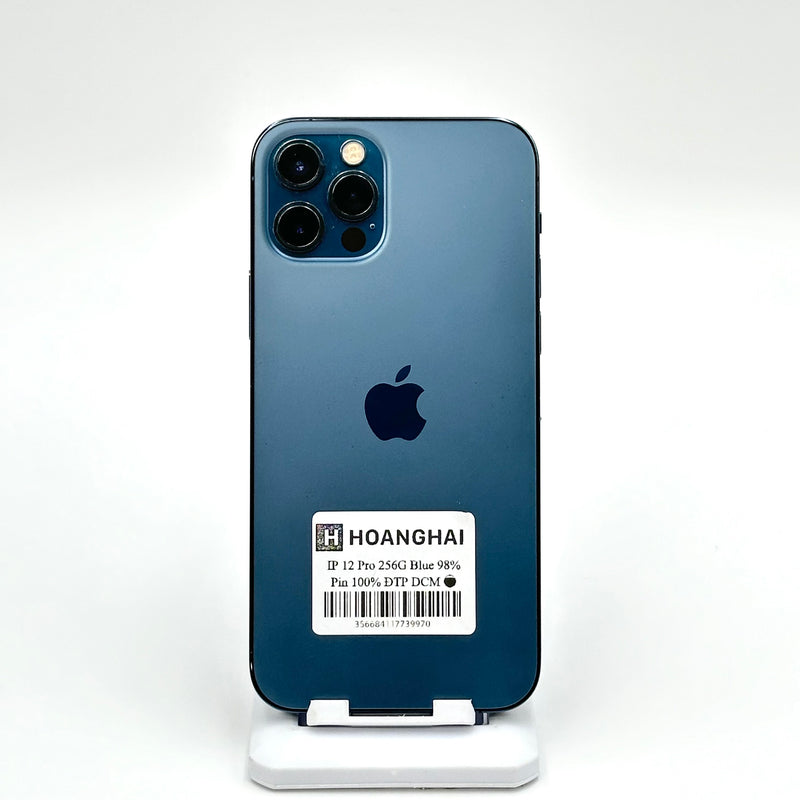 iPhone 12 Pro 256GB Pacific Blue 98% pin 100% Máy đã trả hết tiền mạng dùng như Quốc tế Apple (Đã thay pin -Xước màn nhẹ)