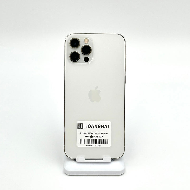 iPhone 12 Pro 128GB Silver 98% pin 100% Máy đã trả hết tiền mạng dùng như Quốc tế Apple (Đã thay pin - Viền xấu)