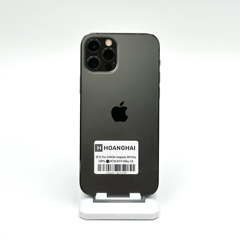 iPhone 12 Pro 256GB Graphite 98% pin 100% Máy đã trả hết tiền mạng dùng như Quốc tế Apple (Đã thay pin - Đốm camera 1x)