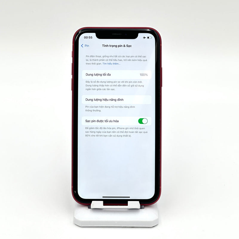 iPhone Xr 128GB Đỏ 98% pin 100% Máy đã trả hết tiền mạng dùng như Quốc tế Apple (Đã thay pin - Đốm camera 1x) - HH3310