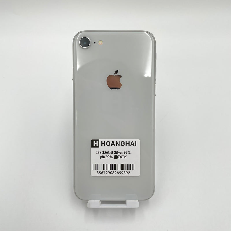 iPhone 8 256GB Silver 98% pin 99% Máy đã trả hết tiền mạng dùng như Quốc tế Apple