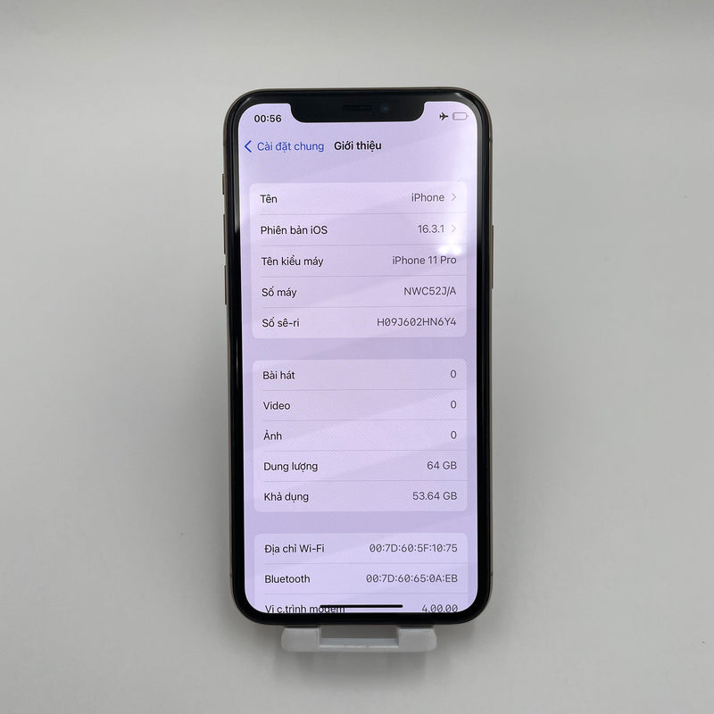 iPhone 11 Pro 64GB Vàng 98% pin 100% Quốc tế từ SB (Không dùng sim SB  - Đã thay pin - Đốm camera 1x - Xước màn, viền)