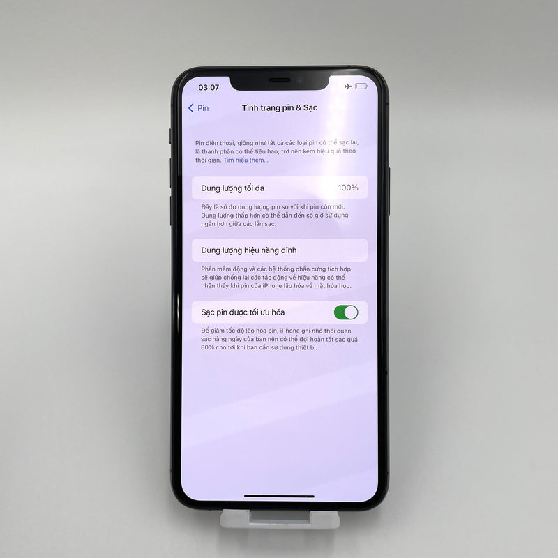 iPhone 11 Pro Max 256GB Xám 98% pin 100% Quốc tế Apple (Đã thay pin - đốm camera 2x)