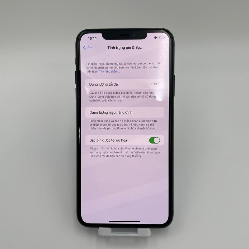 iPhone 11 Pro Max 256GB Xám 98% pin 100% Máy đã trả hết tiền mạng dùng như Quốc tế Apple (đã thay pin - Đốm camera 1x) HH7157