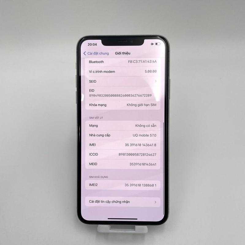 iPhone 11 Pro Max 64GB Bạc 98% pin 100% Máy đã trả hết tiền mạng dùng như Quốc tế Apple (đã thay pin - đốm camera 1x) HH6418