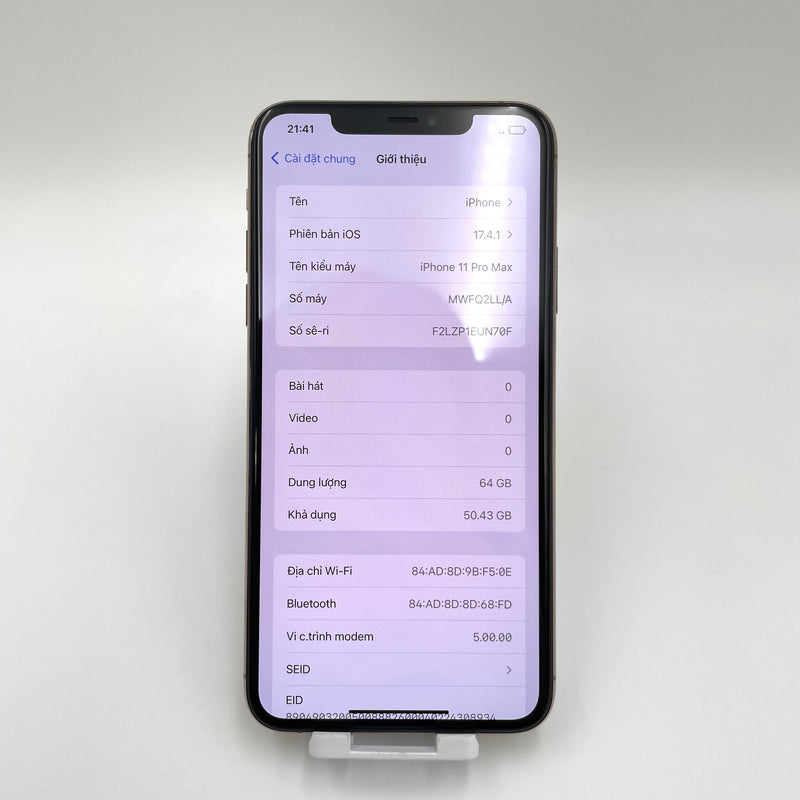 iPhone 11 Pro Max 64GB Vàng 98% pin 100% Quốc tế Apple (Đã thay pin - Đốm Camera 1x) HH2677