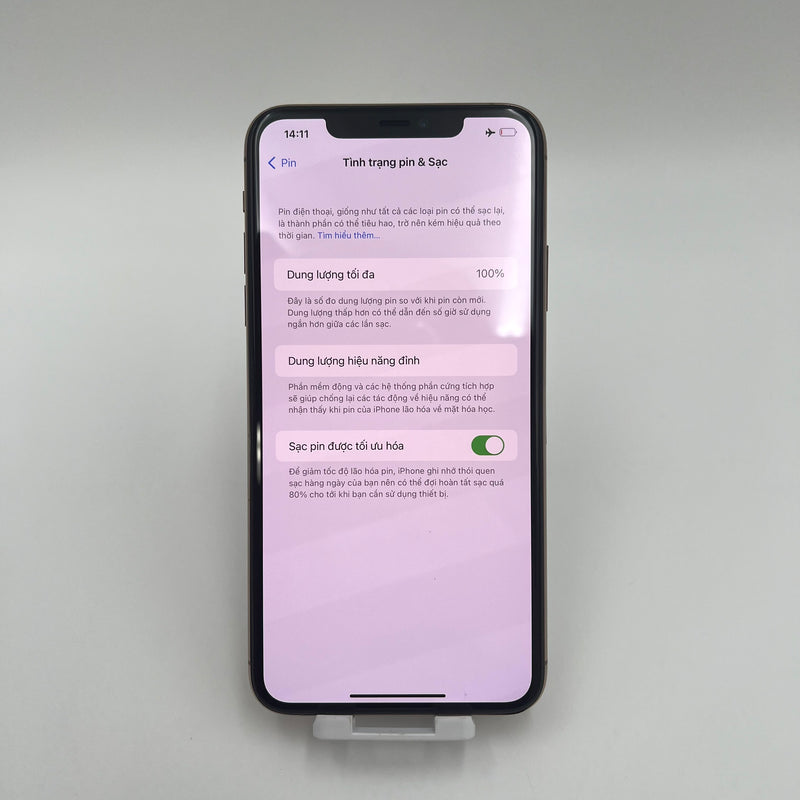 iPhone 11 Pro Max 256GB Vàng 98% pin 100% Quốc tế từ SB (Không dùng sim SB - Thay màn chính hãng Apple - Đốm camera 1x - Đã thay pin)- HH2355