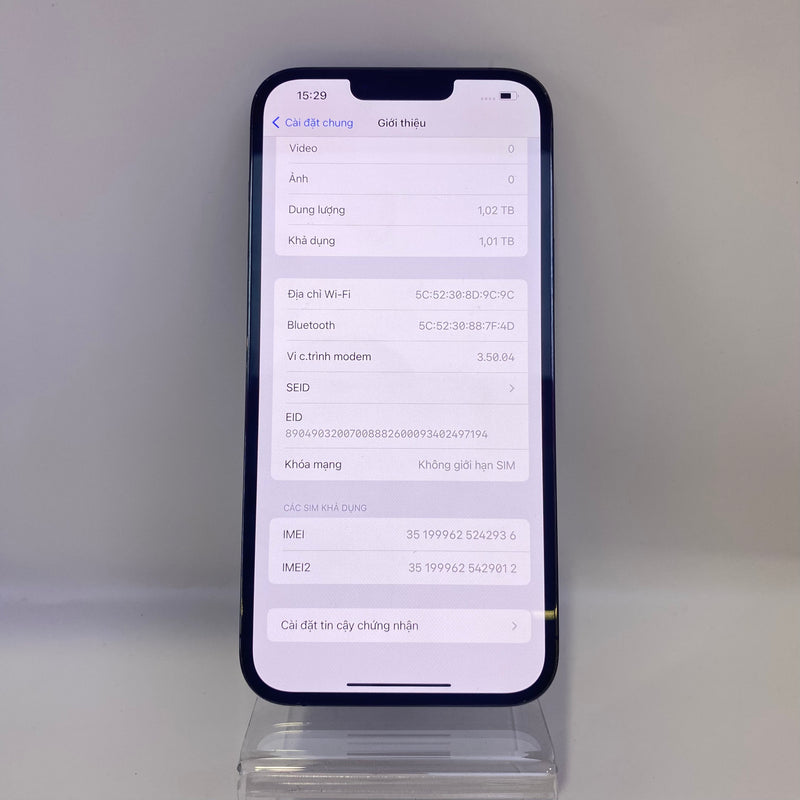 iPhone 13 Pro Max 1TB Đen 98% pin 88% Máy đã trả hết tiền mạng dùng như Quốc tế Apple (Xước màn nhiều) - HH2936