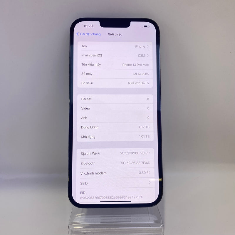 iPhone 13 Pro Max 1TB Đen 98% pin 88% Máy đã trả hết tiền mạng dùng như Quốc tế Apple (Xước màn nhiều) - HH2936