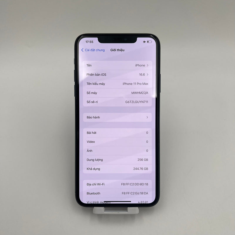 iPhone 11 Pro Max 256GB Xanh Lá 98% pin 100% Quốc tế Apple (Đốm camera 2x - Đã thay pin)