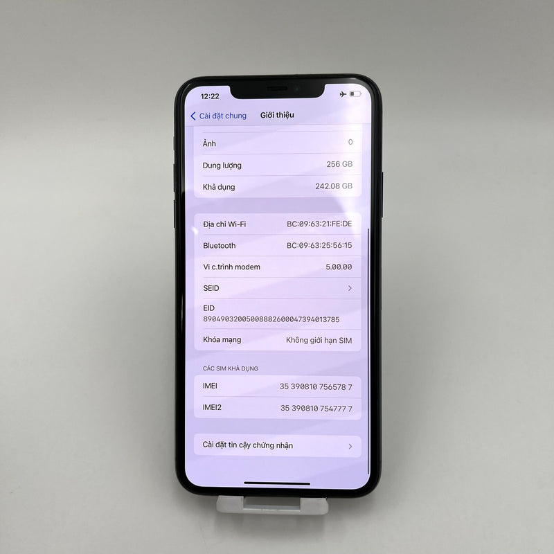 iPhone 11 Pro Max 256GB Xanh Lá 97% pin 100% Quốc tế từ DCM (Không dùng sim DCM - Đốm camera, mẻ camera sau , xước màn - Đã thay pin) - HH5787