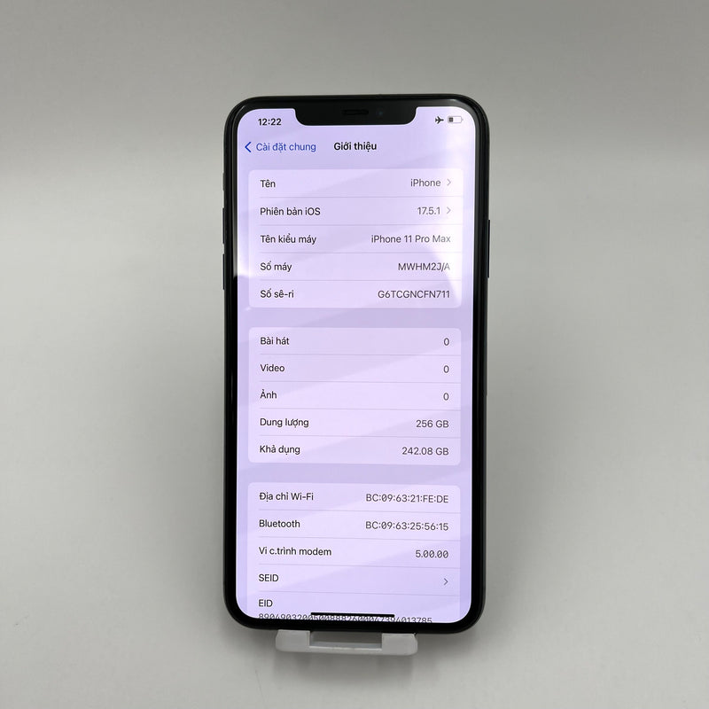 iPhone 11 Pro Max 256GB Xanh Lá 97% pin 100% Quốc tế từ DCM (Không dùng sim DCM - Đốm camera, mẻ camera sau , xước màn - Đã thay pin) - HH5787