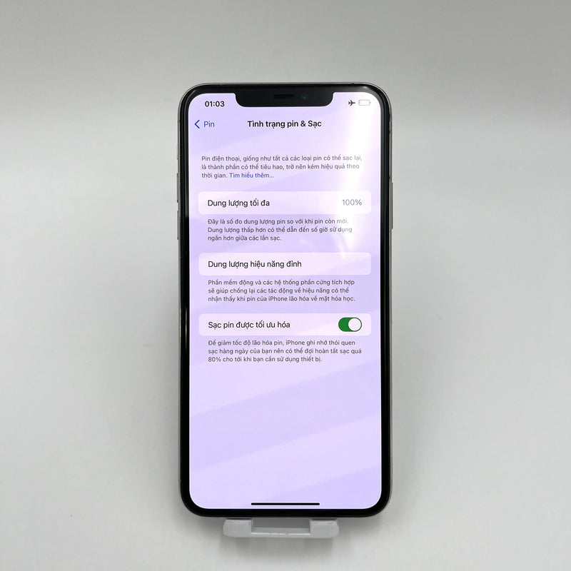 iPhone 11 Pro Max 256GB Bạc 98% pin 100% Quốc tế Apple (Đốm camera 1x - Đã thay pin)