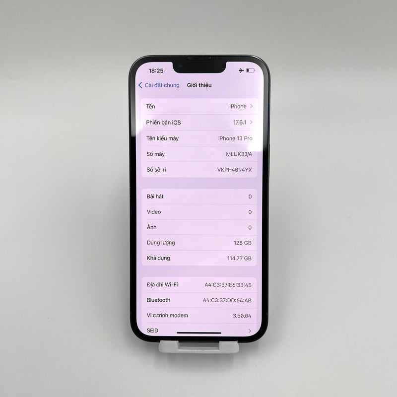 iPhone 13 Pro 128GB Xanh Dương 98% pin 100% Quốc tế từ DCM (Không dùng sim DCM - Đốm camera 3x - Đã thay pin, màn xước) - HH4017