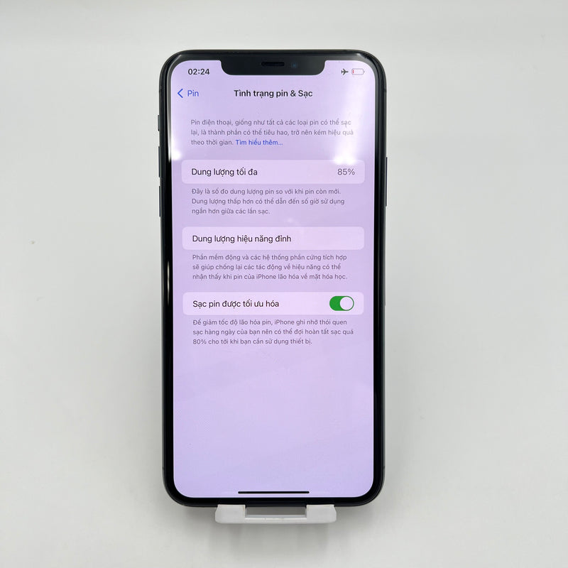 iPhone 11 Pro Max 64GB Xanh Lá 98% pin 85%  Máy đã trả hết tiền mạng dùng như Quốc tế Apple (Đốm camera  1x - màn xước) - HH3365