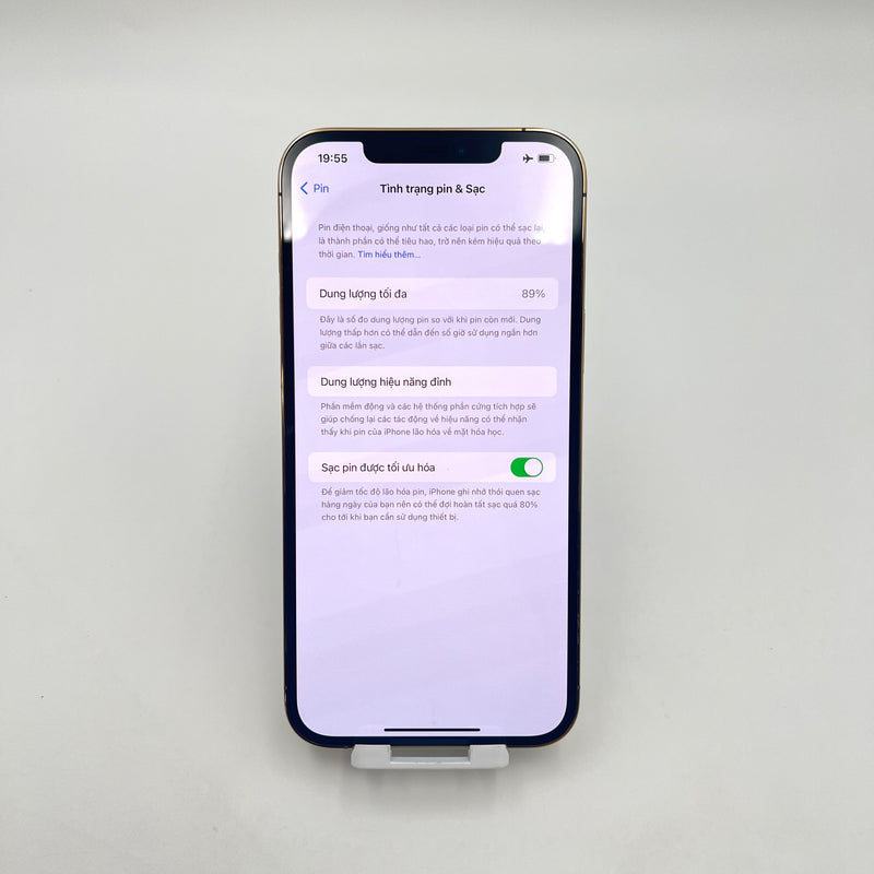 iPhone 12 Pro Max 128GB Vàng 99% pin 89%  Máy đã trả hết tiền mạng dùng như Quốc tế Apple  - HH9164
