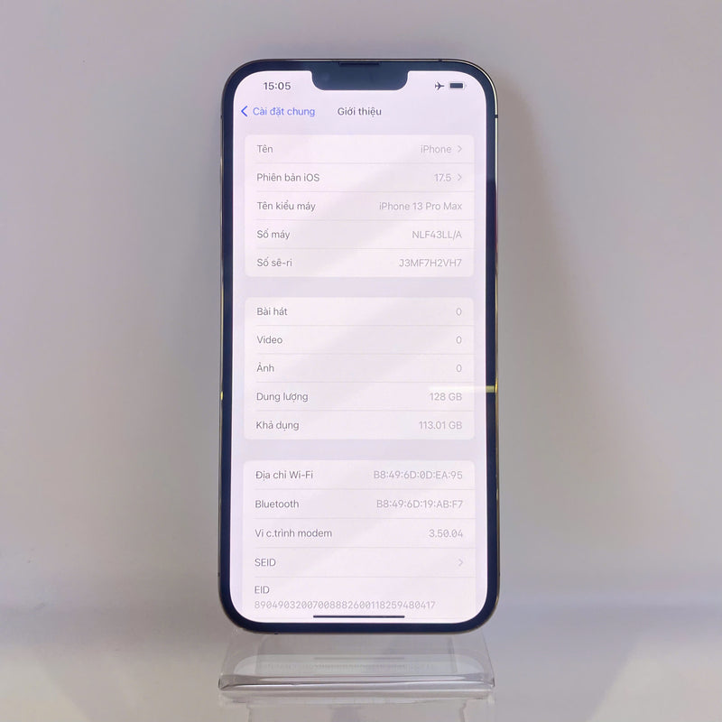 iPhone 13 Pro Max 128GB Vàng 98% pin 100% DBH Quốc tế Apple bản Mỹ LL/A  (Đã thay pin) - HH6688