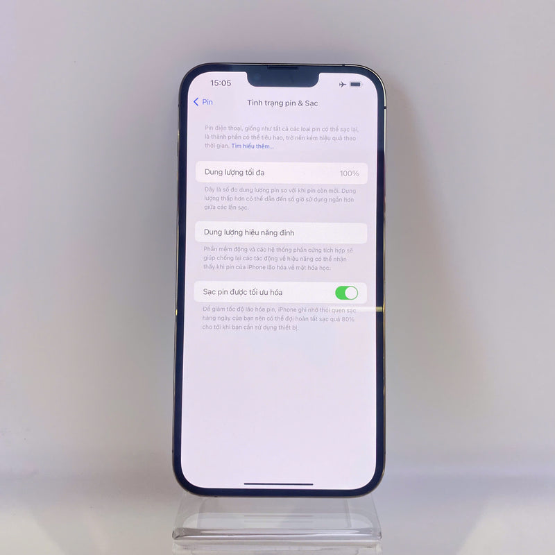 iPhone 13 Pro Max 128GB Vàng 98% pin 100% DBH Quốc tế Apple bản Mỹ LL/A  (Đã thay pin) - HH6688