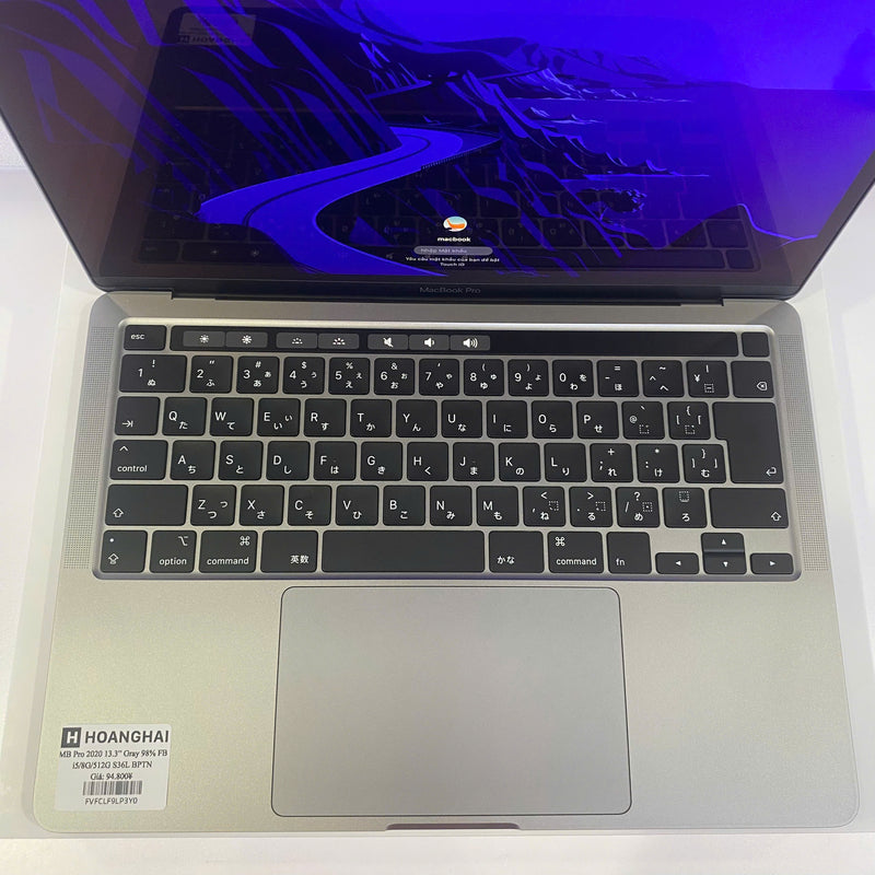 MacBook Pro 2020 13.3in Xám Intel Core i5/RAM 8GB/SSD 512GB 98% Fullbox Sạc 39 lần BPTN