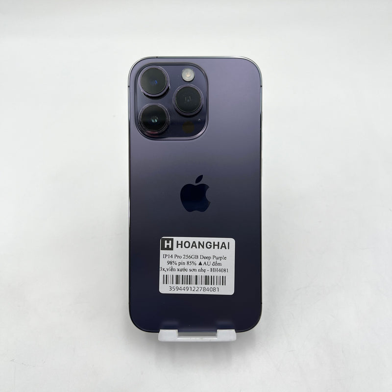 iPhone 14 Pro 256GB Deep Purple 98% pin 85%  Quốc tế từ AU (Không dùng sim AU - Đốm camera 3x, viền xước sơn nhẹ) - HH4081