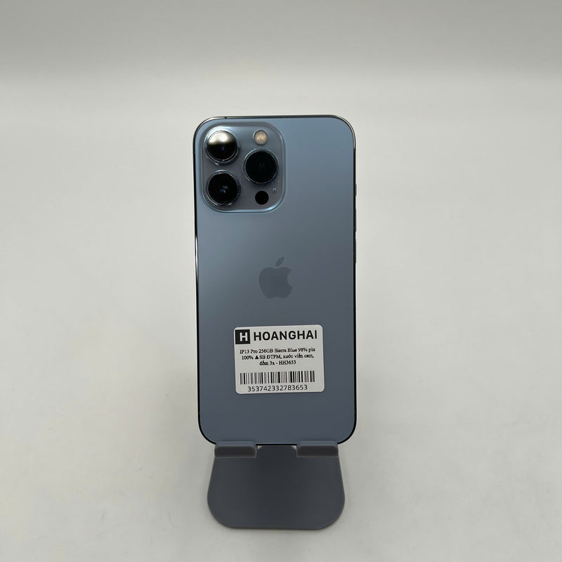 iPhone 13 Pro 256GB Xanh Dương 98% pin 100% Quốc tế từ SB (Không dùng sim SB - Đã thay pin - Đốm camera 3x, xước viền cam)- HH3653