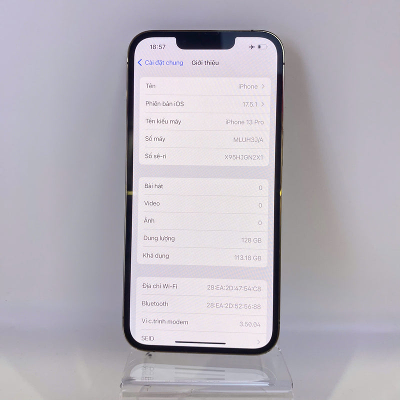 iPhone 13 Pro 128GB Vàng 98% pin 86%  Quốc tế từ SB (Không dùng sim SB - xước viền) - HH2837