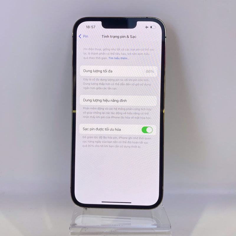 iPhone 13 Pro 128GB Vàng 98% pin 86%  Quốc tế từ SB (Không dùng sim SB - xước viền) - HH2837