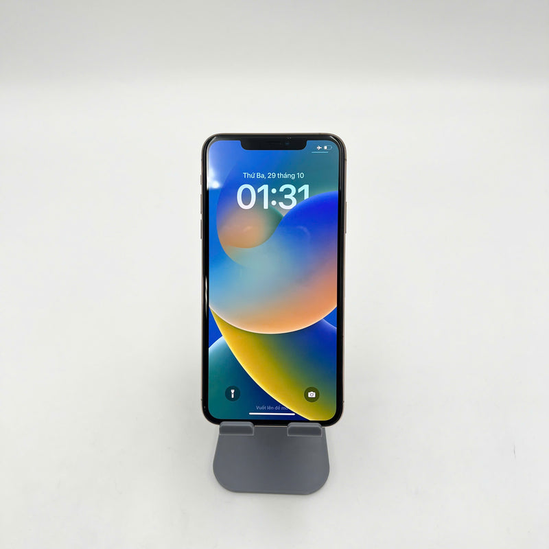 iPhone 11 Pro Max 64GB Vàng 98% pin 85%  Máy đã trả hết tiền mạng dùng như Quốc tế Apple (Đốm camera 1x - xước viền) - HH4614