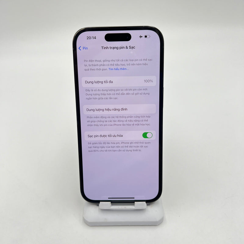 iPhone 14 Pro 256GB Đen 98% pin 100% Quốc tế Apple (Đã thay pin - Đốm camera 0.5x) - HH8031