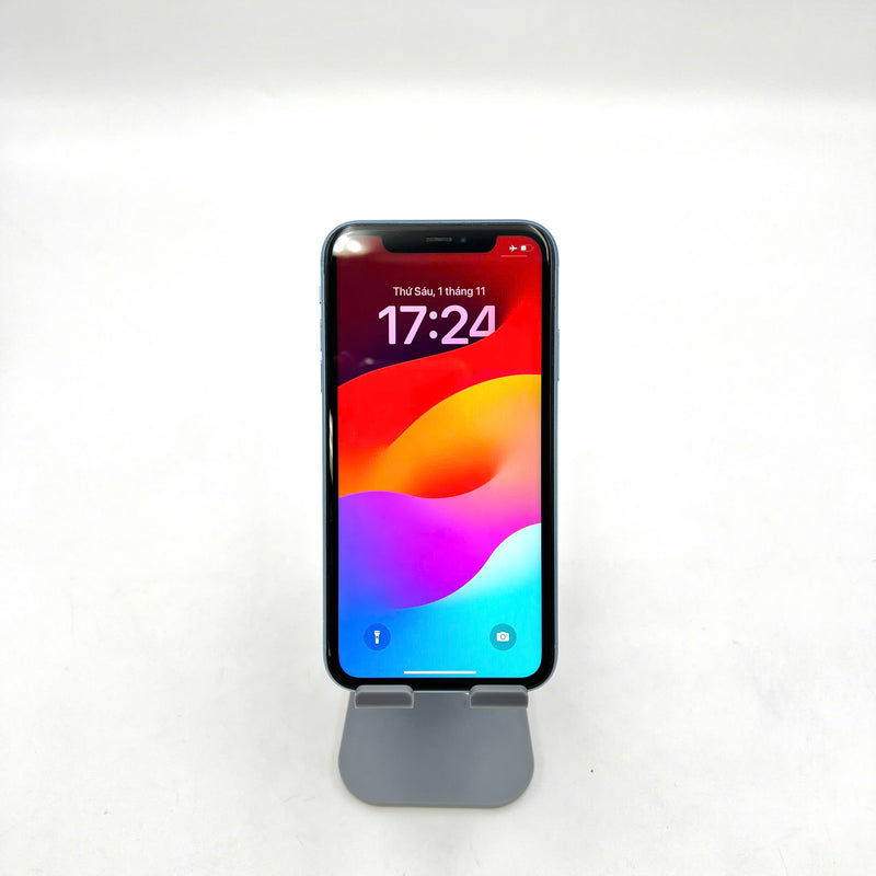 iPhone Xr 64GB Xanh Dương 97% pin 100% Máy đã trả hết tiền mạng dùng như Quốc tế Apple (Đã thay pin - Đốm camera 1x, viền xước) - HH4143