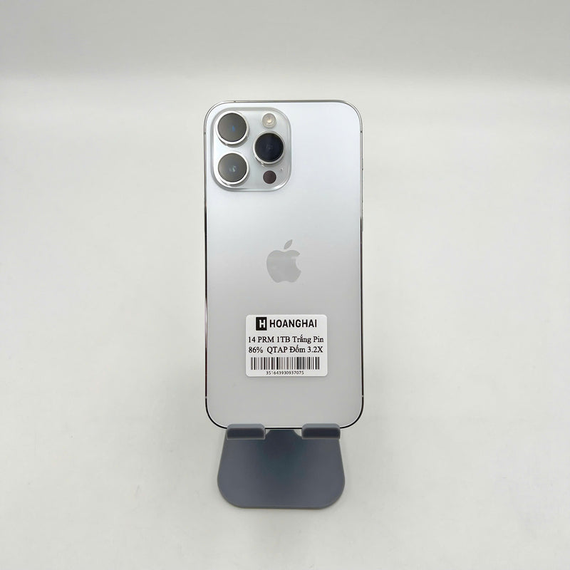 iPhone 14 Pro Max 1TB Bạc 98% pin 86% Quốc tế Apple (Đốm camera 3.2X) - HH7075