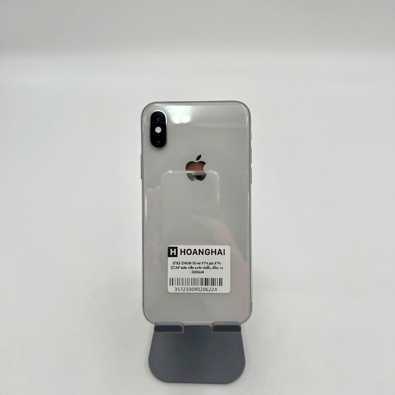 iPhone XS 256GB Bạc 97% pin 87% Quốc Tế Apple (màn viền xước nhiều - đốm camera 1x) HH6224